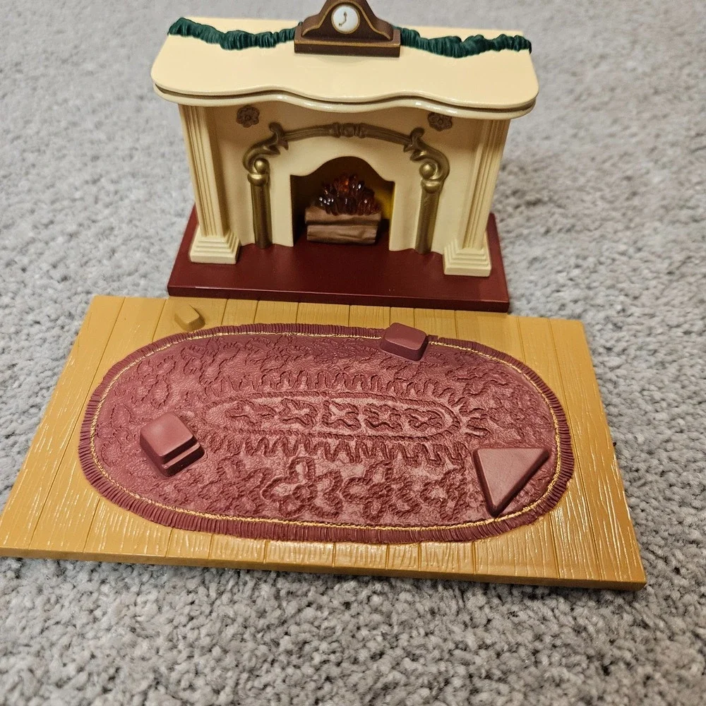 Hallmark 1993 The Bearingers Fireplace Flickering Light‎ Tabletop Display Works